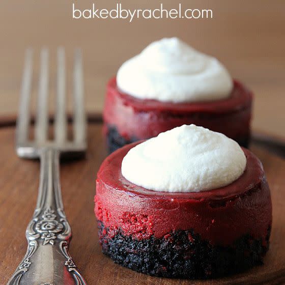 Mini Red Velvet Cheesecakes