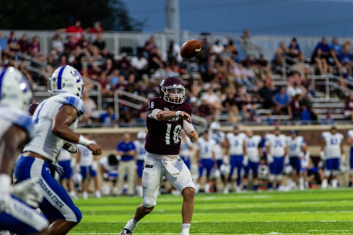 Eastern Kentucky redshirt junior quarterback Parker McKinney had his best statistical season with the Colonels in 2021. McKinney and EKU will begin the 2022 season at Eastern Michigan on Sept. 2. Eastern Kentucky - Corey Rush