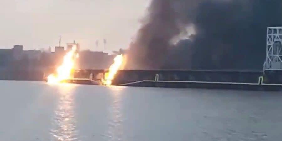 Dnipro HPP after Russian strike