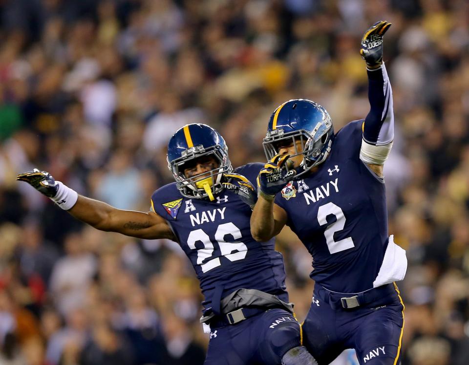 This is what Navy wore in 2015 for its 14th-straight win over Army. (Getty)