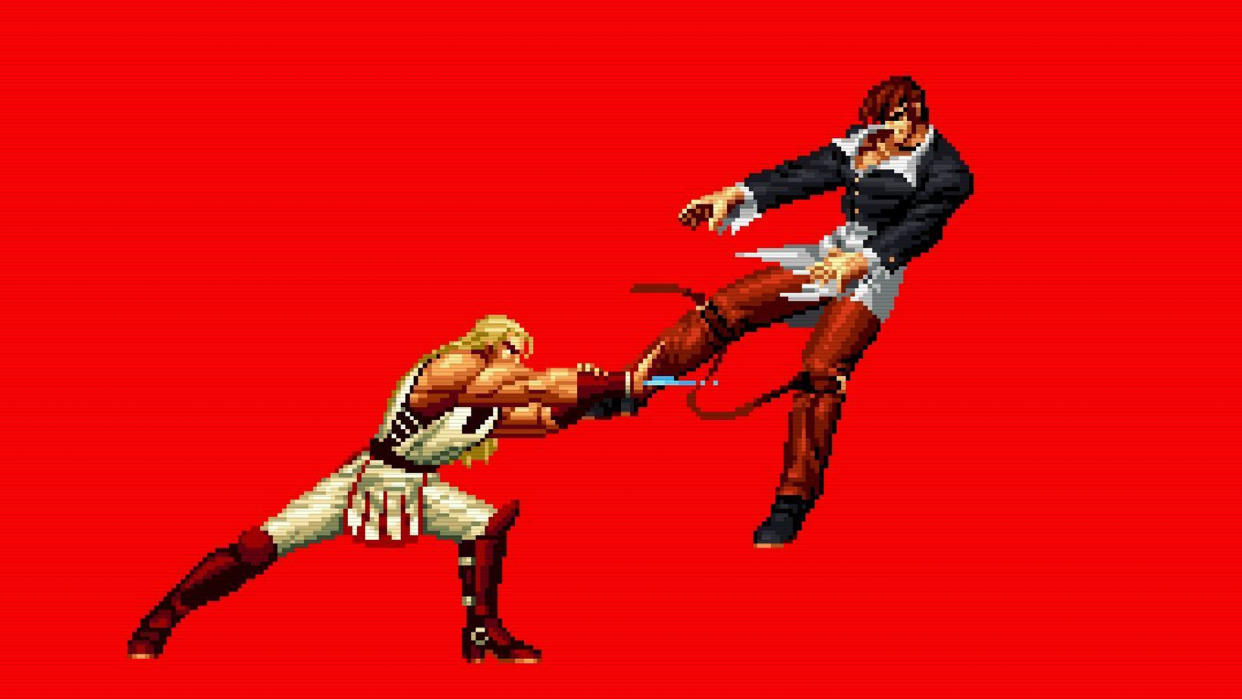  A battle in King of Fighters '97. 