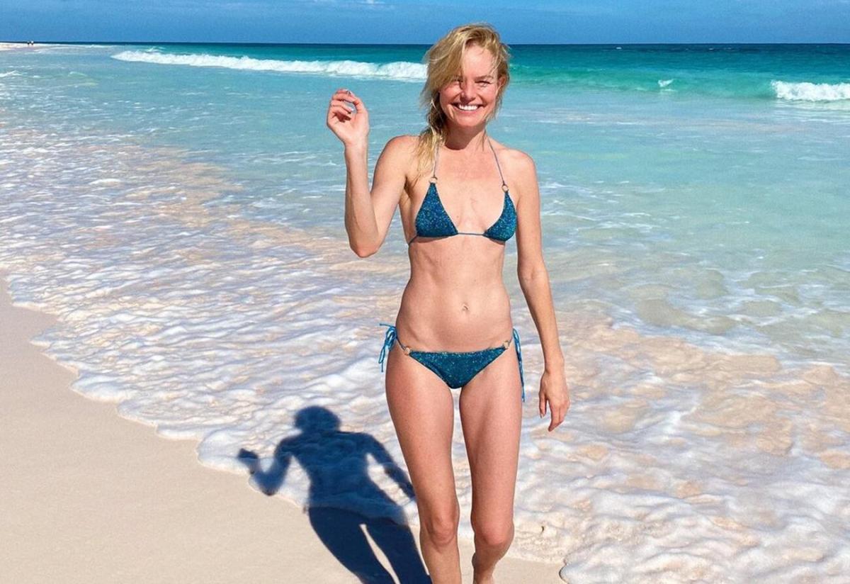 Kate Bosworth Shares Tropical Bikini Photo for 39th Birthday Blue Crushed pic image picture