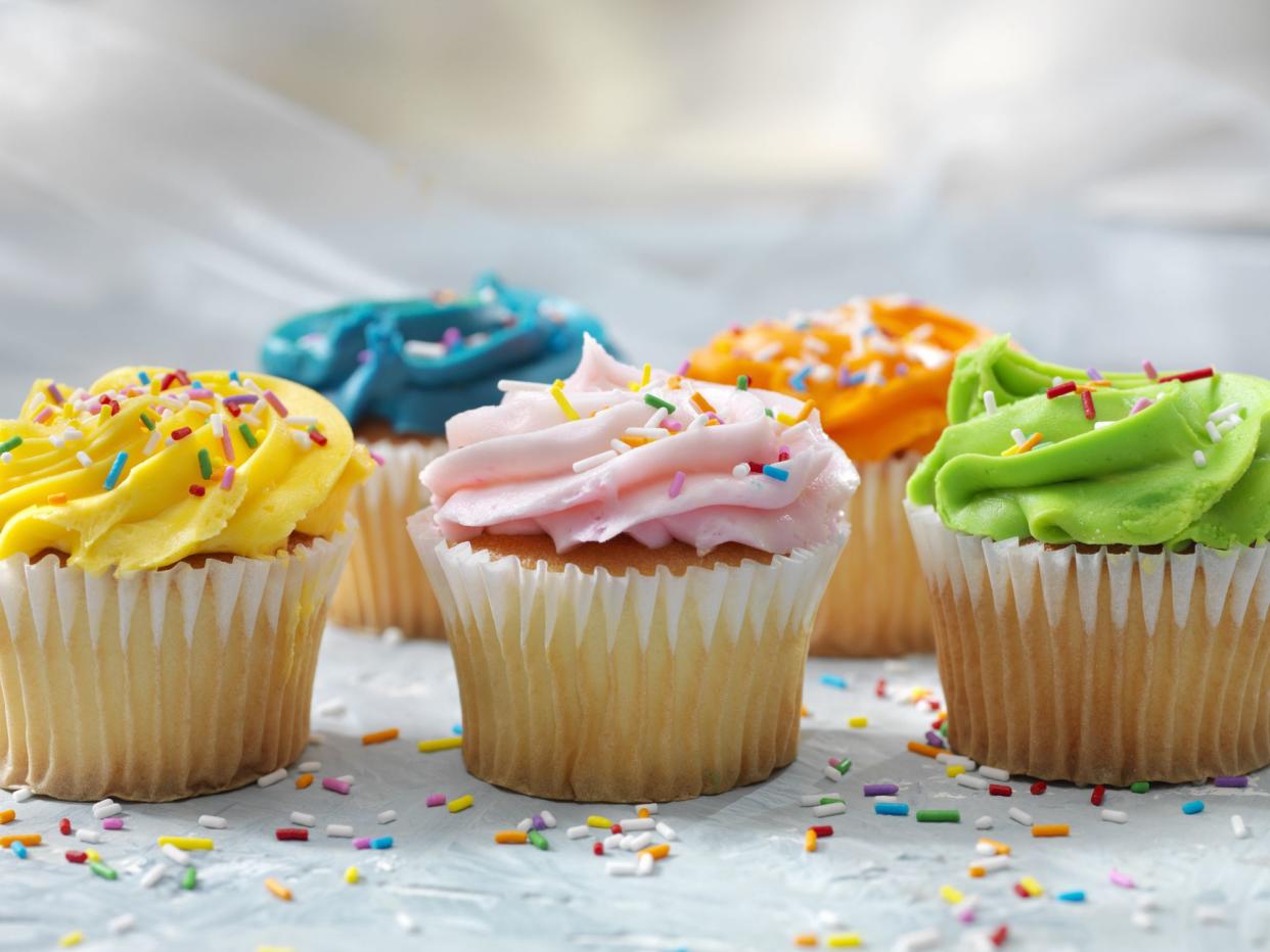 Colorful Cupcakes with Candy Sprinkles