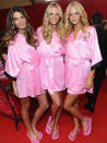 <p>The gorgeous Victoria's Secret models Lily Aldridge,Anne Vyalitsina and Erin Heatherton pose backstage before the 2010 Victoria's Secret Fashion Show at the Lexington Avenue Armory on November 10, 2010 in New York City.</p>