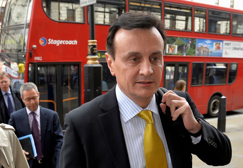 FILE PHOTO: Soriot, CEO of AstraZeneca PLC arrives at Portcullis House to attend a parliamentary business and enterprise committee hearing on the future of AstraZeneca, in central London