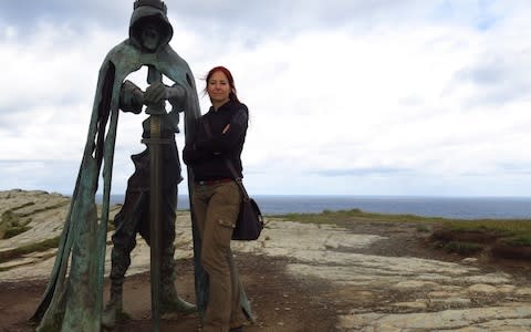 Alice Roberts in a publicity photo for a BBC programme on King Arthur