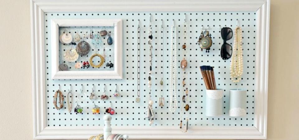 Hang Jewelry on a Pegboard