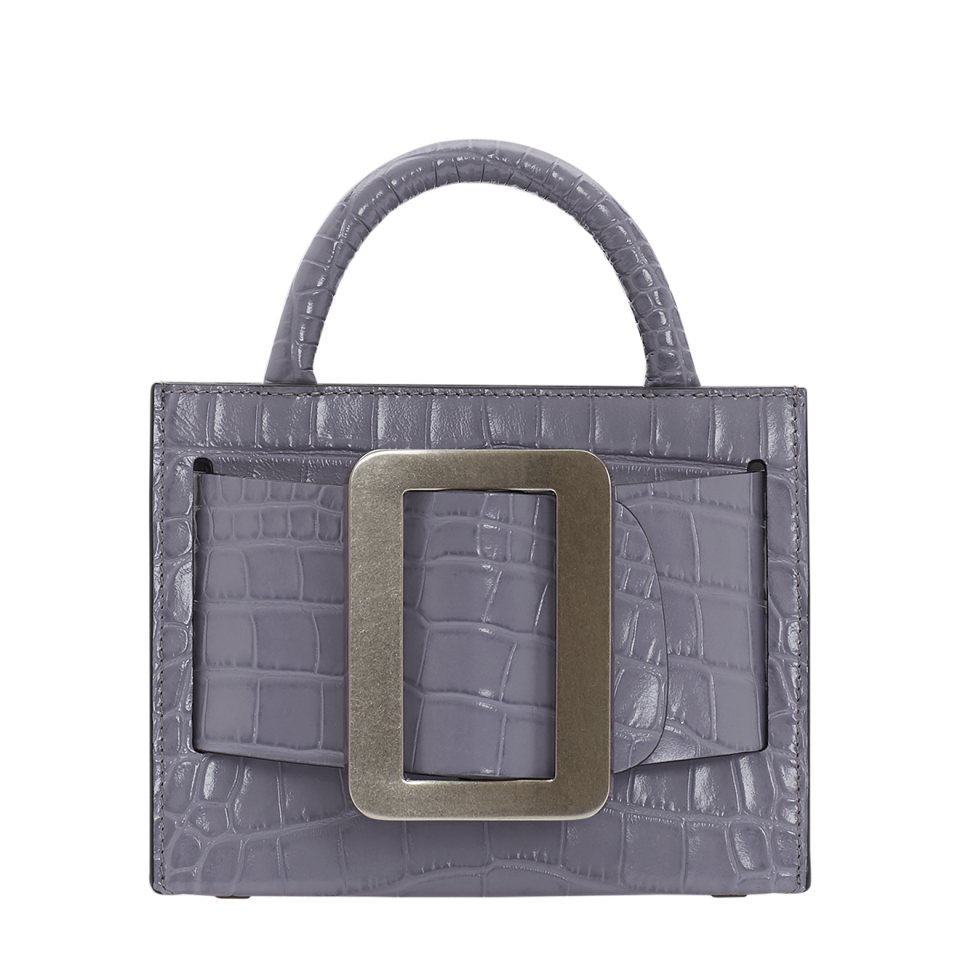 A Boyy croc-embossed top handle bag in the Buckle range.