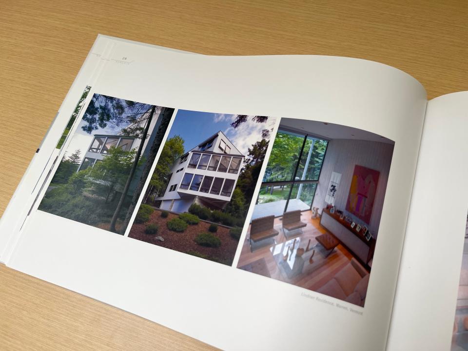 Photos by Gary Hall and curated by Jessica Dyer in the Marcel Beaudin catalogue depict the Lindner Residence in Warren, Vermont.