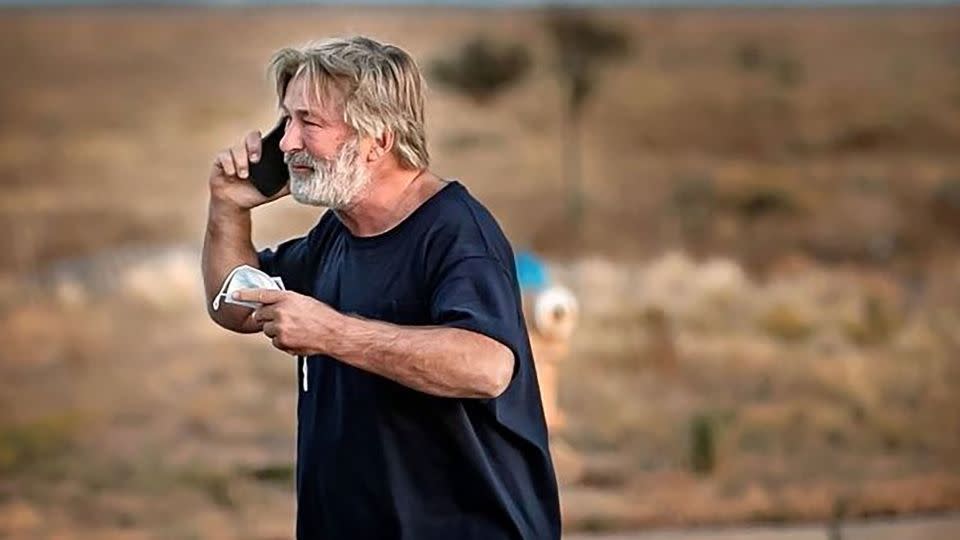 Alec Baldwin in the parking lot outside the Santa Fe County Sheriff's Office after being questioned about the shooting. - Jim Weber/Santa Fe New Mexican