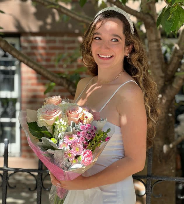 The author on the day of her bridal shower in May 2022 in Brooklyn, New York.