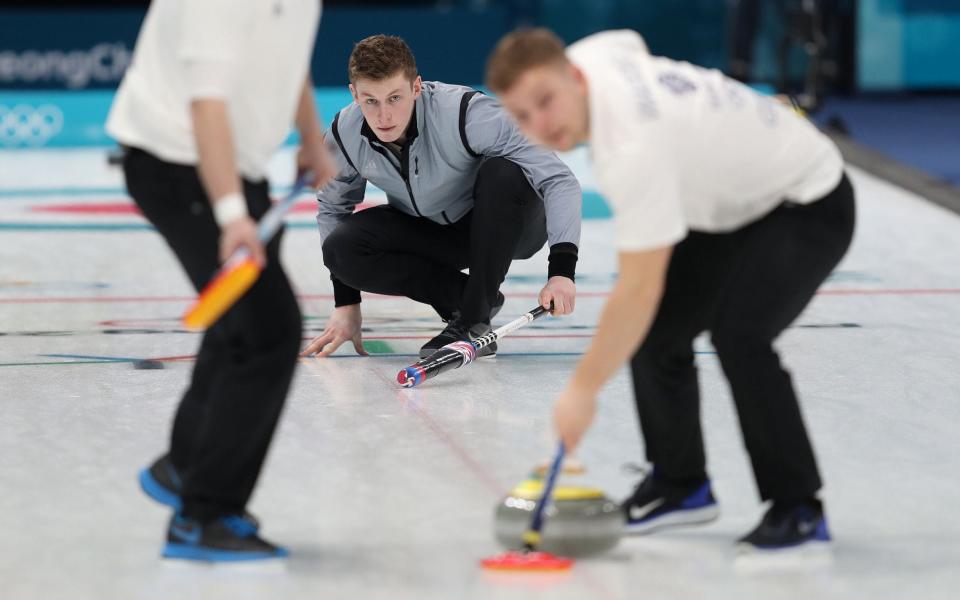 Thomas Muirhead's team in action against Switzerland - PA