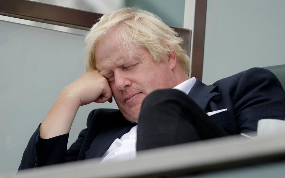 Boris Johnson's press secretary said "his day is jam-packed from early in the morning through to late at night." - AP