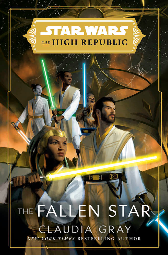 Jedi holding lightsabers on the cover of Star Wars: The High Republic The Fallen Star