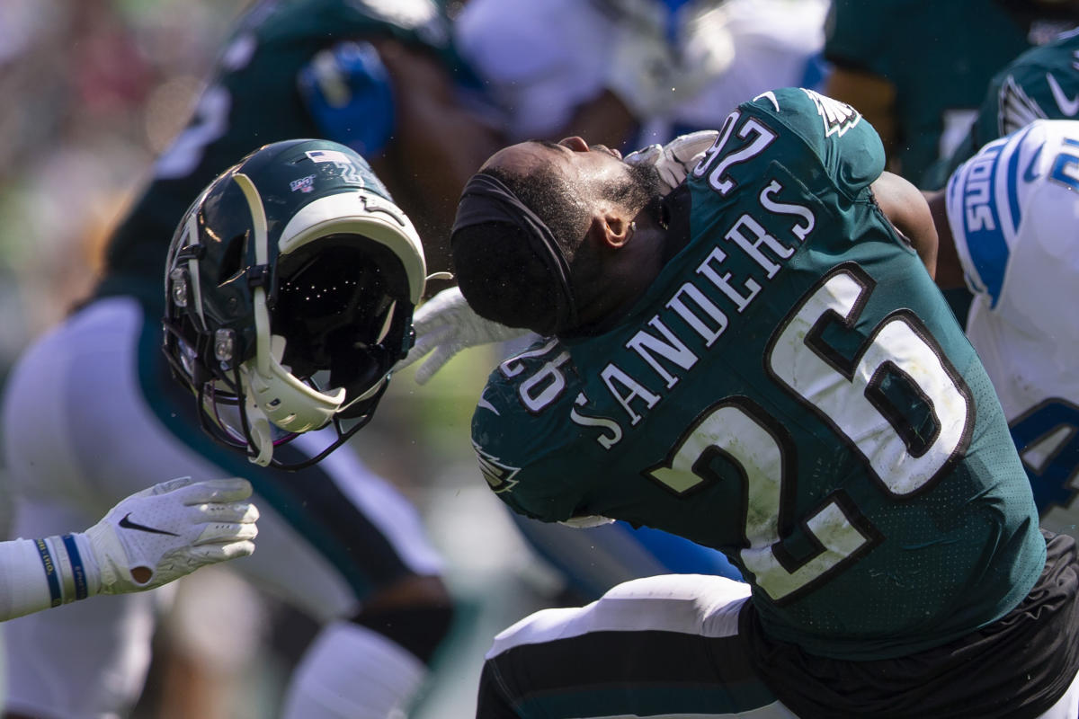 Philadelphia Eagles running back Miles Sanders (26) leaves the field after  an NFL football game against the Minnesota Vikings on Monday, September 19,  2022, in Philadelphia. (AP Photo/Matt Patterson Stock Photo - Alamy