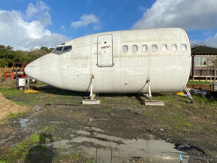 Plane before being painted.