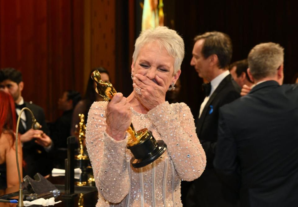 Curtis won her first Academy Award on Sunday (AFP via Getty Images)
