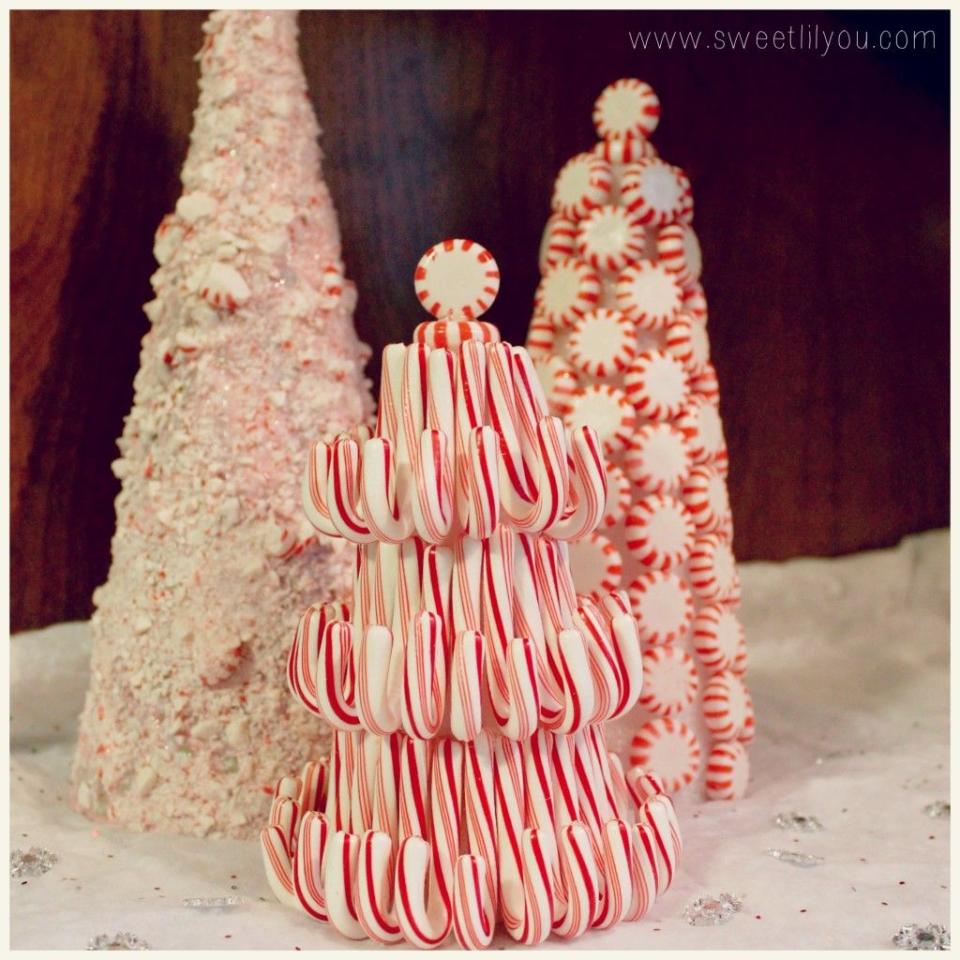 Trio of Candy Cane Trees