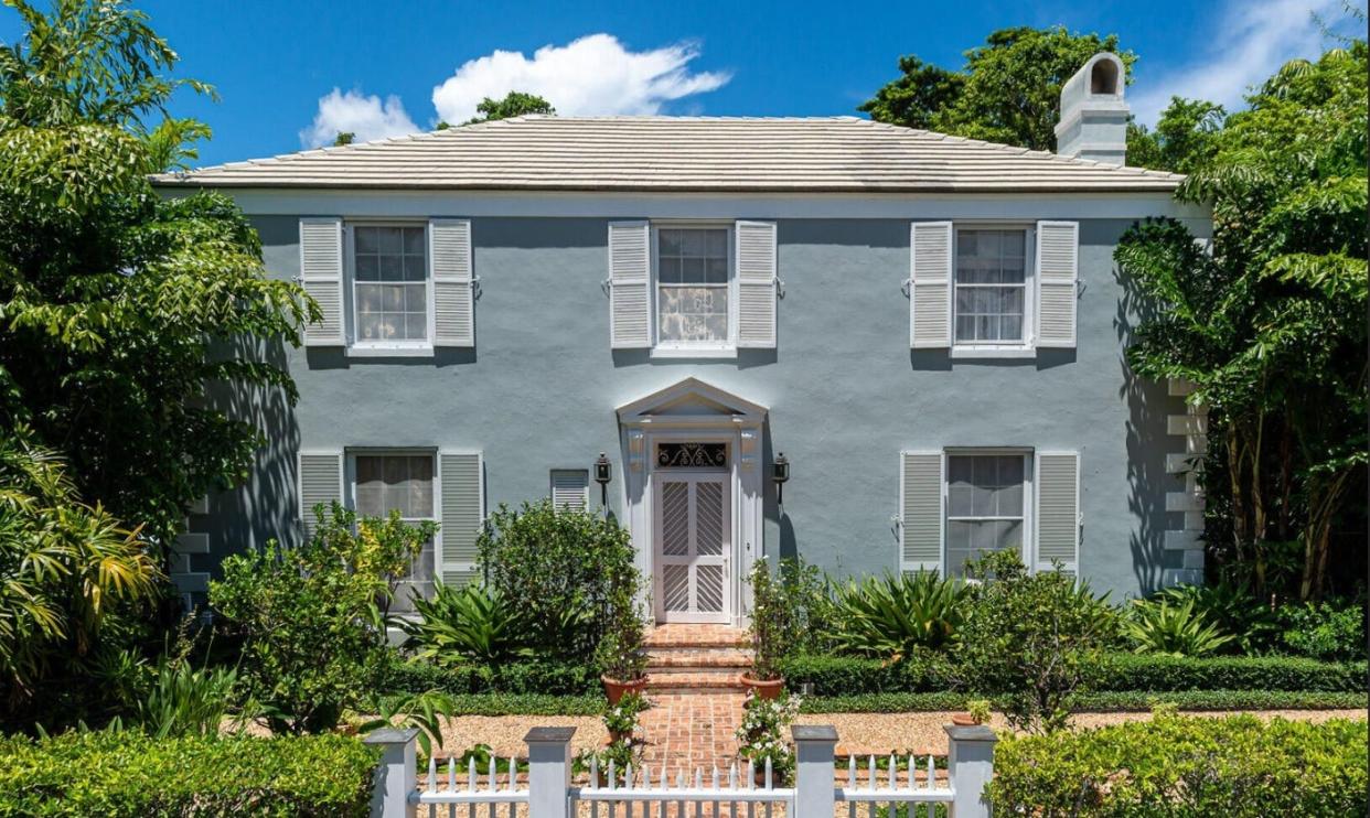 Interior designer Leta Austin Foster and her husband, real estate agent Ridgely, have sold their landmarked house at 345 Pendleton Lane in Midtown Palm Beach for $12.5 million, the price reported with the closed sales listing in the multiple listing service.