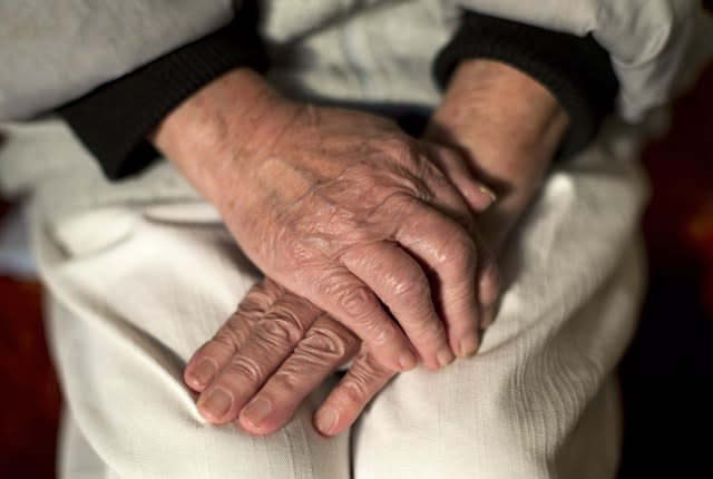 Elderly woman's hands