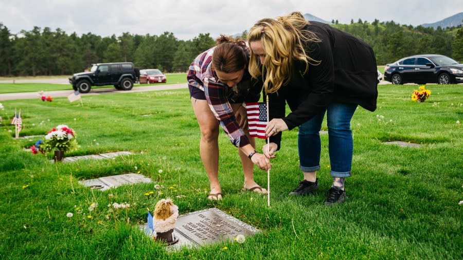 Memorial Day Flags at USAFA cemetery