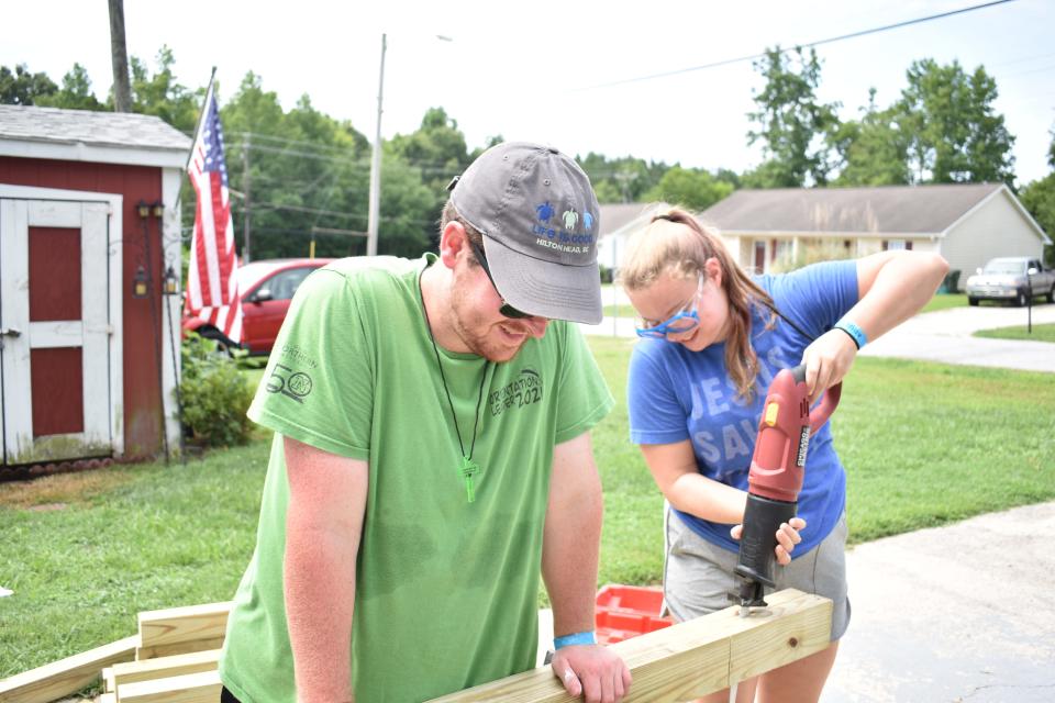 Student volunteers from Group Mission Trips provided home repair for several elderly, veteran and disabled residents in Davidson County. The week long camp was sponsored by Home Solutions of Davidson County.