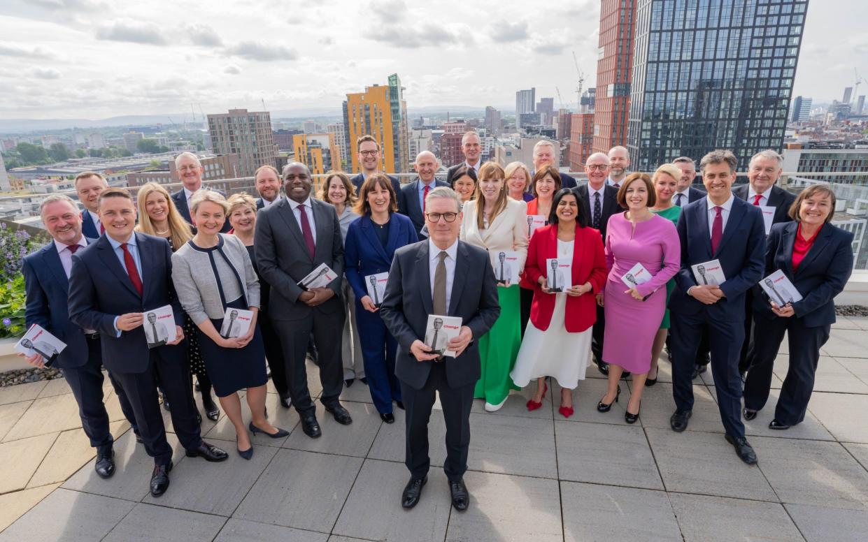 Sir Keir Starmer with members of his shadow cabinet