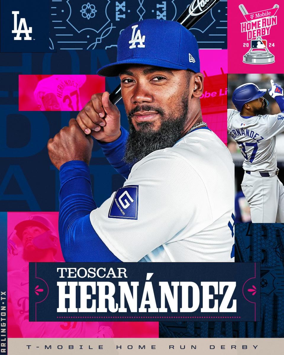 Teoscar Hernández將參加全壘打大賽。（翻攝MLB官網）