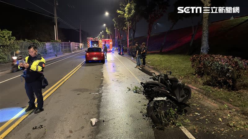 板橋環漢路四段今凌晨發生一起死亡車禍。（圖／翻攝畫面）