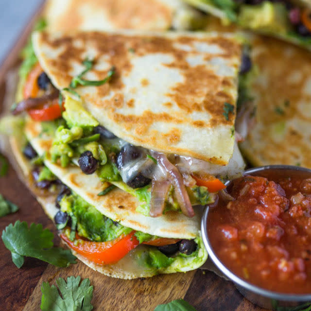 Avocado Black Bean Quesadillas