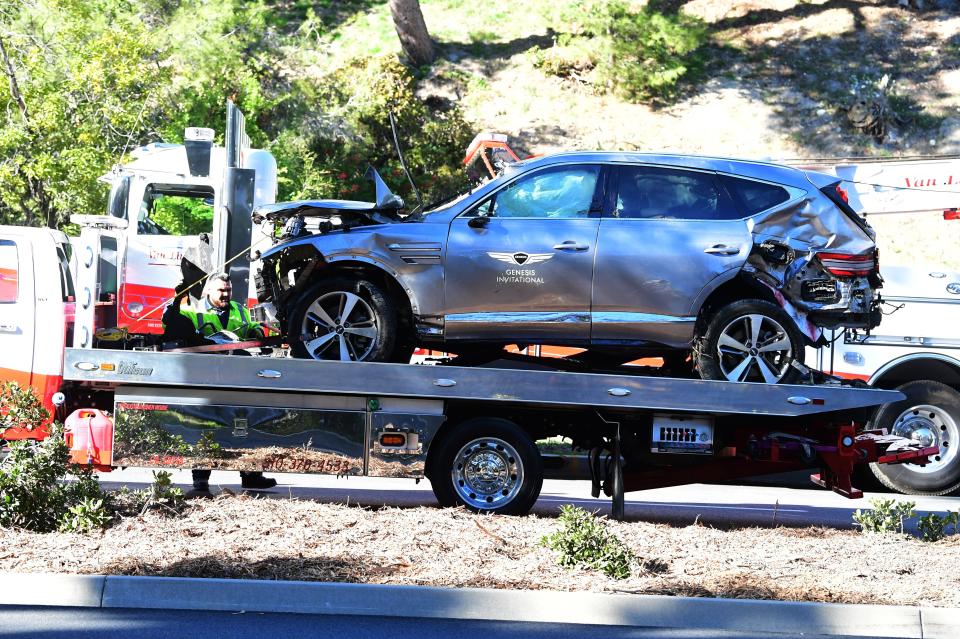 <p>Tiger Woods undergoes surgery after suffering ‘multiple leg injuries’ in California car crash</p> (Photo by FREDERIC J. BROWN/AFP via Getty Images)