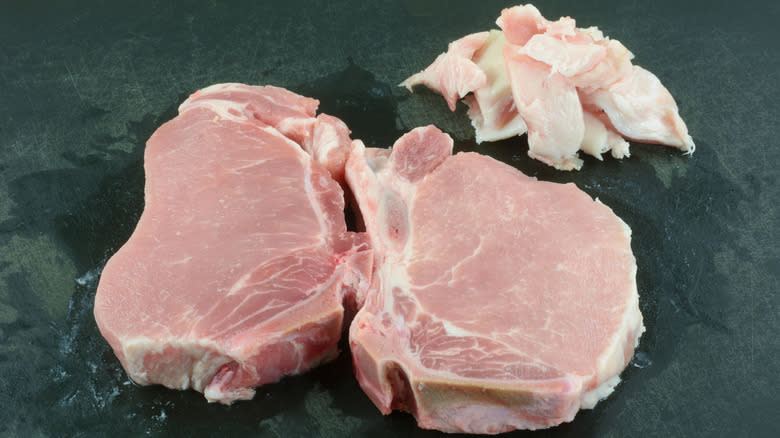 pork chops trimmed of excess fat