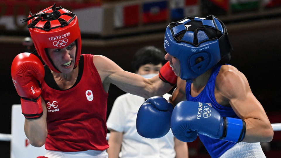 Canadian boxer Mandy Bujold may have won something more important than a medal these Olympics. (Luis Robayo / Getty Images)