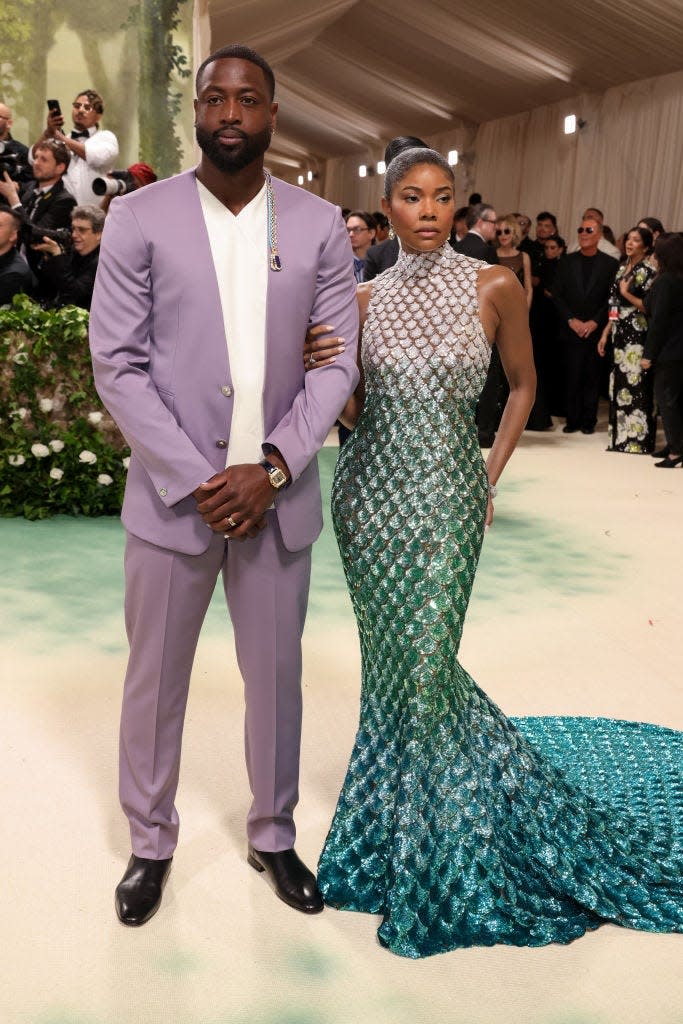 Gabrielle Union and Dwyane Wade attend the 2024 Met Gala