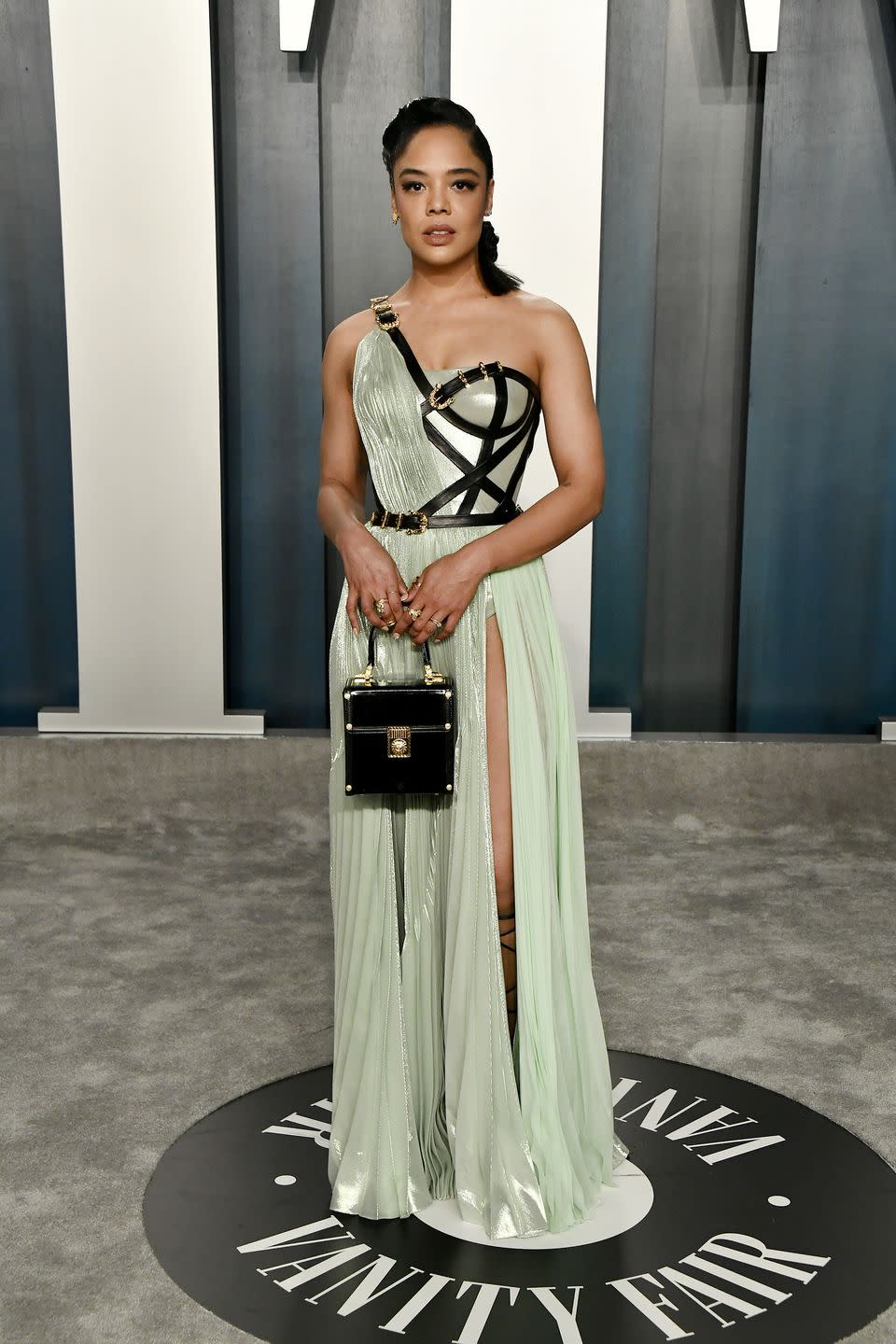 <p>Tessa Thompson at the Vanity Fair Oscars afterparty.</p>