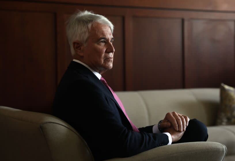 LOS ANGELES-CA-FEBRUARY 24, 2022: Los Angeles County District Attorney George Gascon is photographed at his office in downtown Los Angeles on Thursday, February 24, 2022. (Christina House / Los Angeles Times)