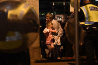 <p>People are lead to safety on Southwark Bridge away from London Bridge after an attack on June 4, 2017 in London, England. (Carl Court/Getty Images) </p>