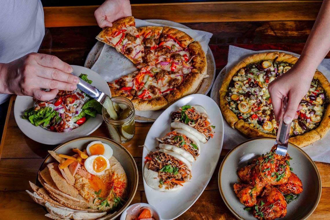 A recent photo of some of the food options now being served at Public at the Brickyard