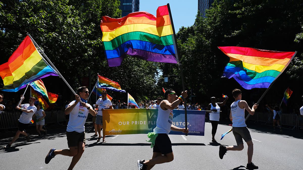 Online reports said that some naked men on bikes were present at the Seattle Pride parade in 2023 and that children were present. Genna Martin/San Francisco Chronicle via Getty Images (2019)