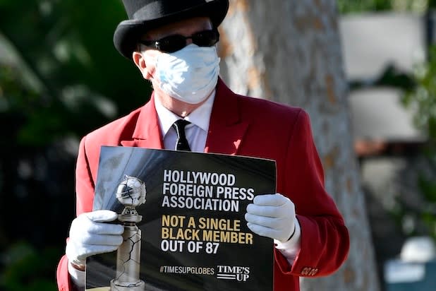 Golden Globes protest