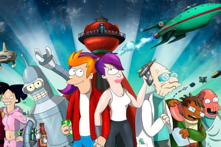 A lo largo de sus diez temporadas, la serie animada Futurama mostró eventos y objetos que existen en la actualidad