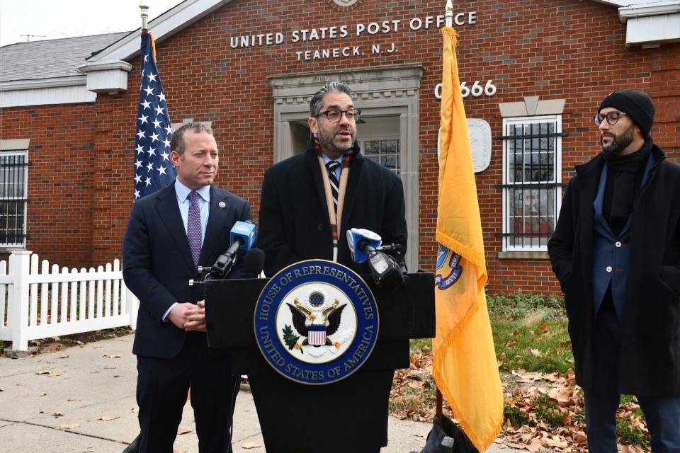 Councilman Michael Pagan speaks at the press conference.