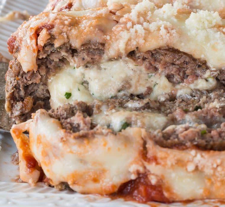 Lasagna Stuffed Meatloaf