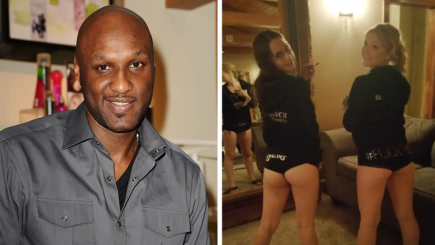 Lamar Odom, Monica Monroe and Cherry Ryder