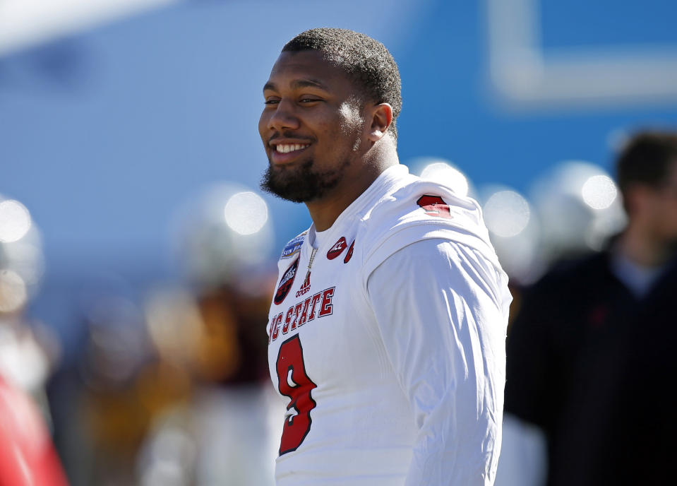 North Carolina State's Bradley Chubb is projected to be one of the top defensive players selected in April's draft. (AP)