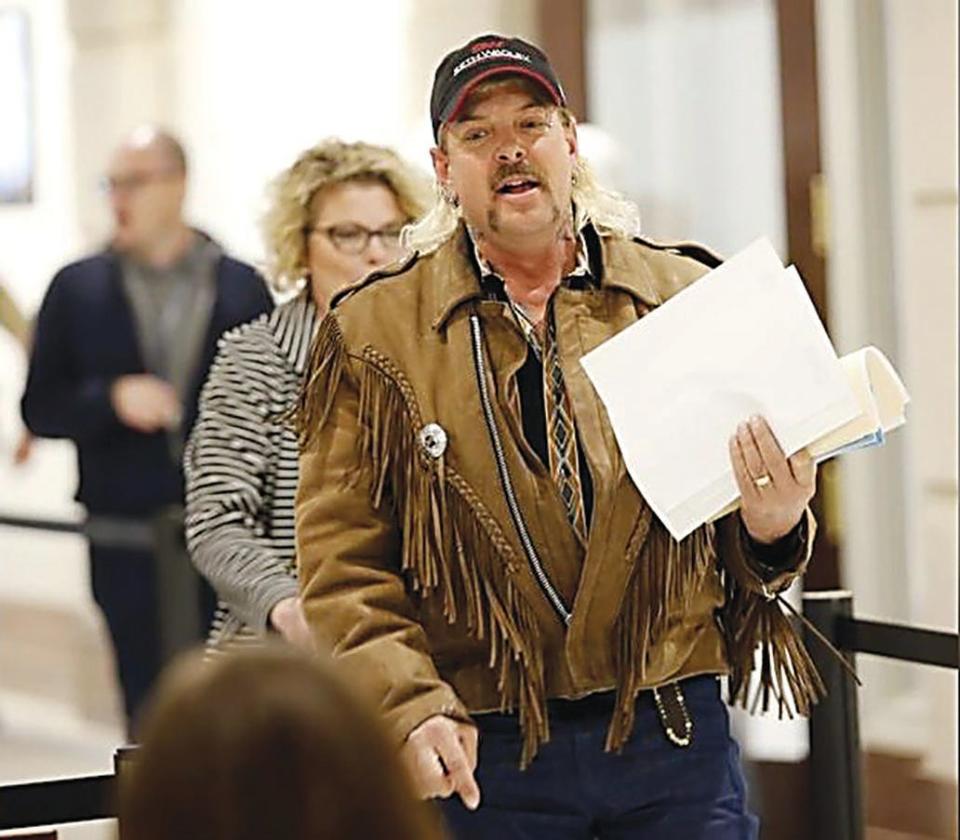 In this 2018 phone, Joe Exotic files to run for governor of Oklahoma.