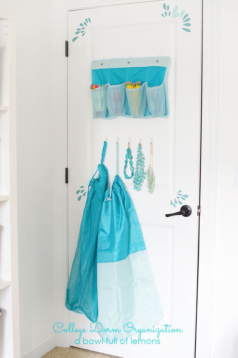 Organize With Stick-On Hooks