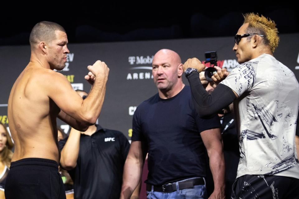 Nate Diaz will now fight fellow MMA veteran Tony Ferguson in the main event at UFC 279 (AP)