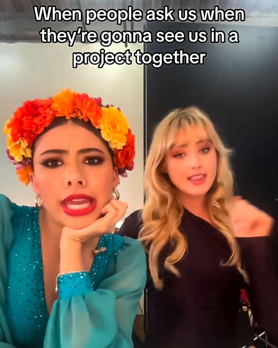 Xochitl Gomez y Kathryn Newton en TikTok (Imagen: The Direct)