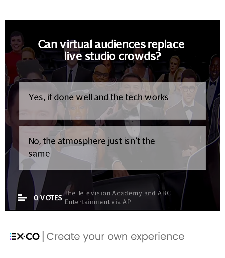 Can virtual audiences replace live crowds? poll